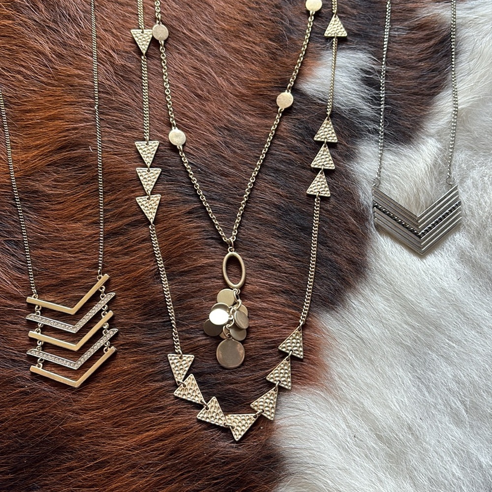 Elegant Gold and Silver Layered Necklace Set